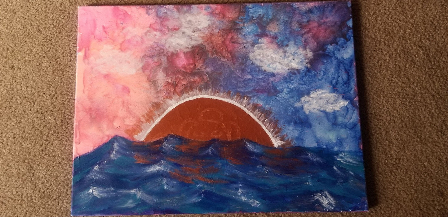 LAMINATED PRINT - ocean with no name